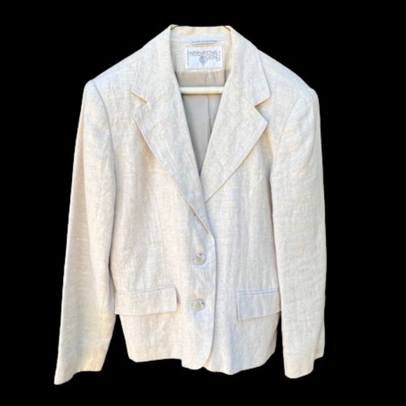 International Scene Jackets & Blazers - Vintage Linen Blazer Imported Lined & Beautiful 🏆2X Host Pick🏆